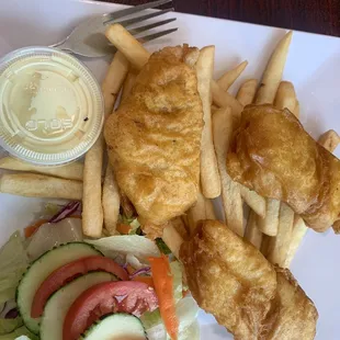 fish and chips, fish, food, seafood