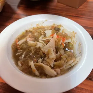 Complimentary seafood salsa