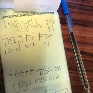 Our order and the nasty Luke warm coffee