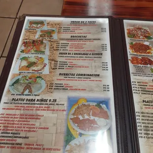 the menu