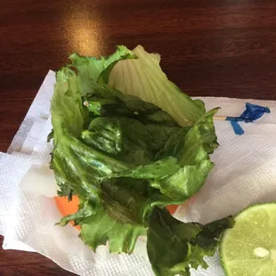 Old Lettuce that was put in my sons's hamburger.