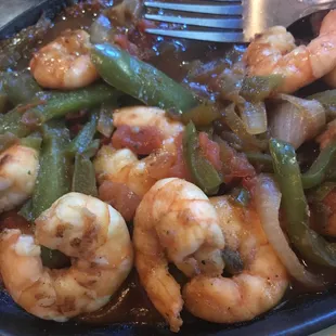 Good food lots of shrimp in the shrimp fajitas