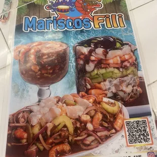 a menu for a restaurant