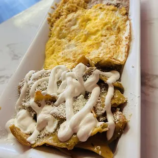 Chilaquiles with grilled chicken - delicious