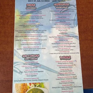 Menu front