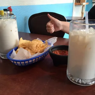 Salsa was amazing! Horchata was delicious!