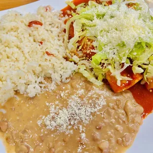 a plate of mexican food