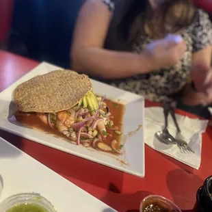 a plate of food on a table