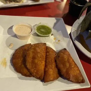 a plate of fried fish