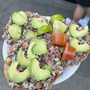 Shrimp Ceviche Tostada