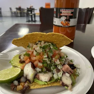 Octopus tostadas