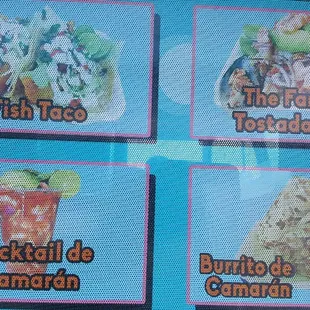 tacos, menu