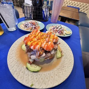 a plate of food on a table