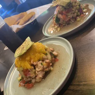 Tostada de Ceviche de Mango