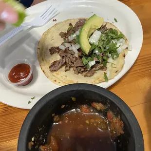 Carne asada taco