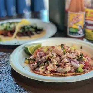 Ceviche de Cameron (and some al pastor tacos just because)