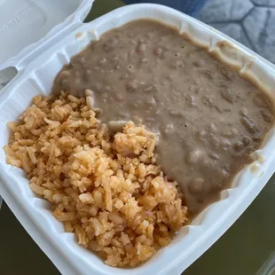 Side of rice and beans