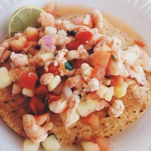 Shrimp Ceviche Tostada