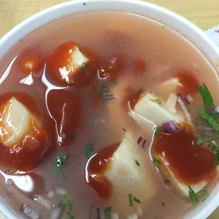 Cóctel de camarón y abulón