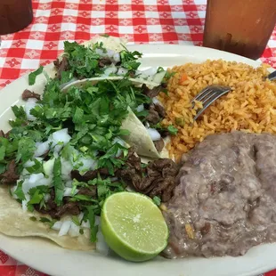 Carne asada. Under cilantro and onions. Delicious!