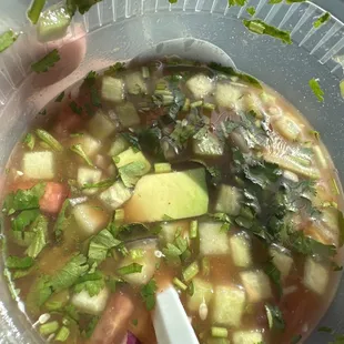 Avacado, shrimp cocktail.