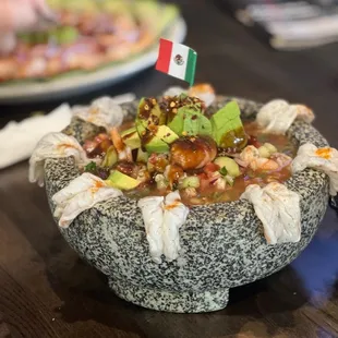 a bowl of sushi