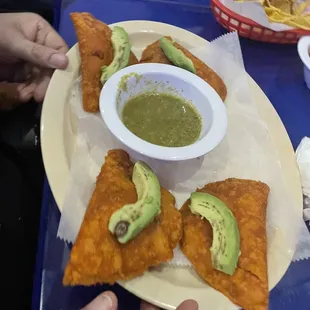 Shrimp and cheese empanadas