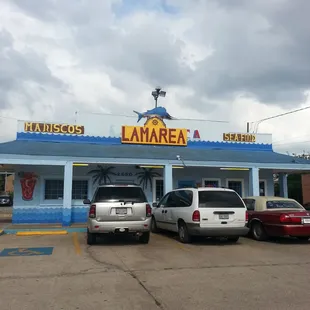 Cute blue restaurant