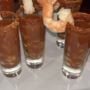 These are the clamato shots and omg they were amazing! No alcohol in this
