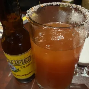 Michelada was ok.The cocktail I ordered was more of a soup overall not to my standards of a Mexican seafood