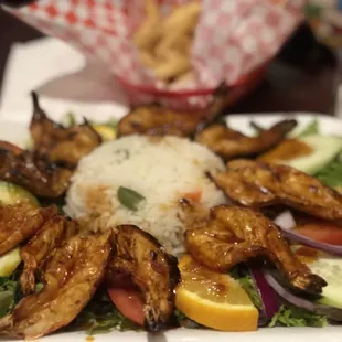 grilled shrimp and rice