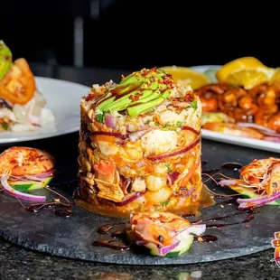 a plate of food on a table