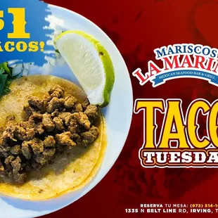 Tuesday taco special