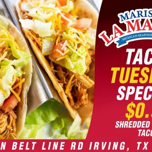 taco tuesday special $ 9 99