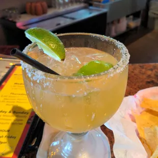 Top shelf Margarita on the rocks.