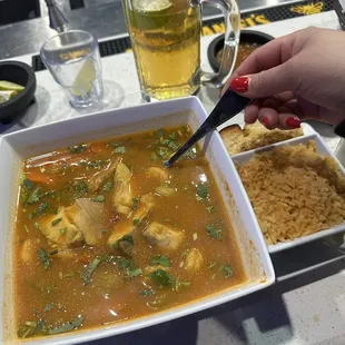 Fish and shrimp soup