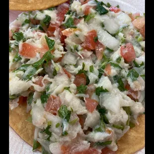 Ceviche tostada