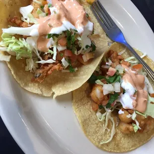 Beer Battered Shrimp Tacos