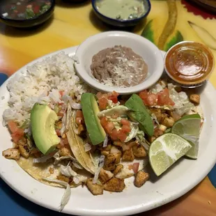 Fish taco plate