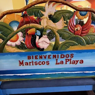 Artwork on the benches