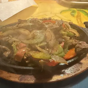 Steak fajitas