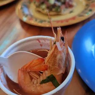 a shrimp in a bowl