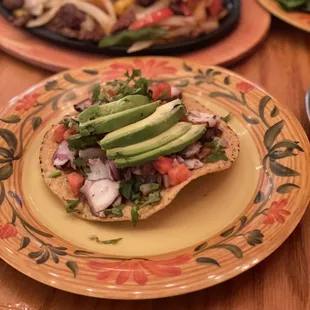 a plate of food on a table