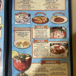 the menu
