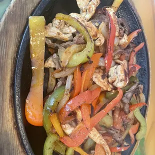 Combo Chicken and Beef Fajitas