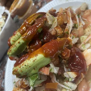 Tostada Mixta was the perfect late night meal