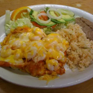 Shrimp enchiladas