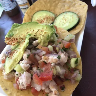 Shrimp Ceviche Tostadas