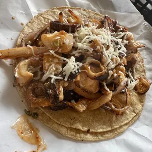 Diabla Octopus Taco $7.50