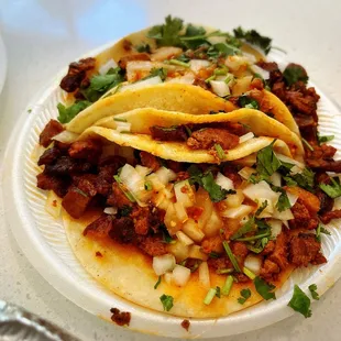 a plate of mexican food